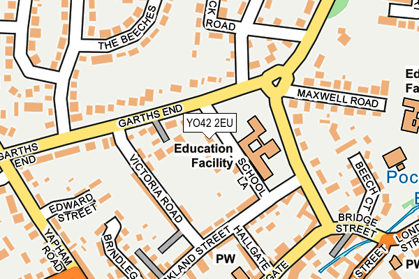 YO42 2EU map - OS OpenMap – Local (Ordnance Survey)