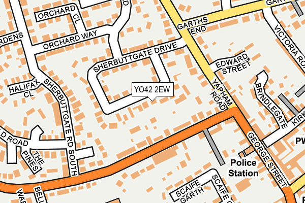 YO42 2EW map - OS OpenMap – Local (Ordnance Survey)