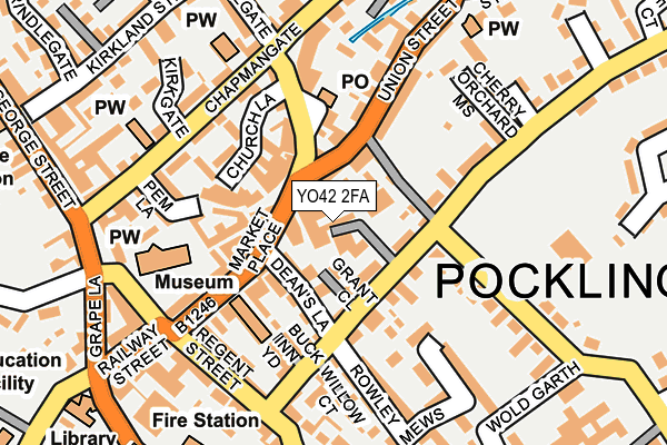 YO42 2FA map - OS OpenMap – Local (Ordnance Survey)