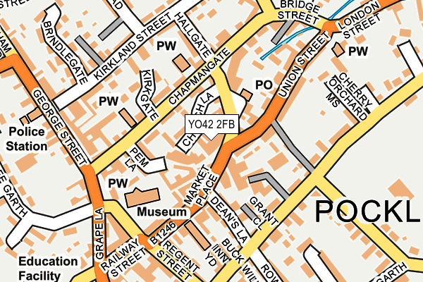 YO42 2FB map - OS OpenMap – Local (Ordnance Survey)