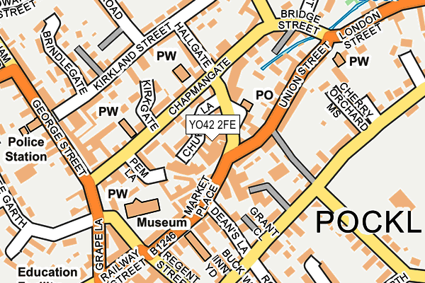 YO42 2FE map - OS OpenMap – Local (Ordnance Survey)