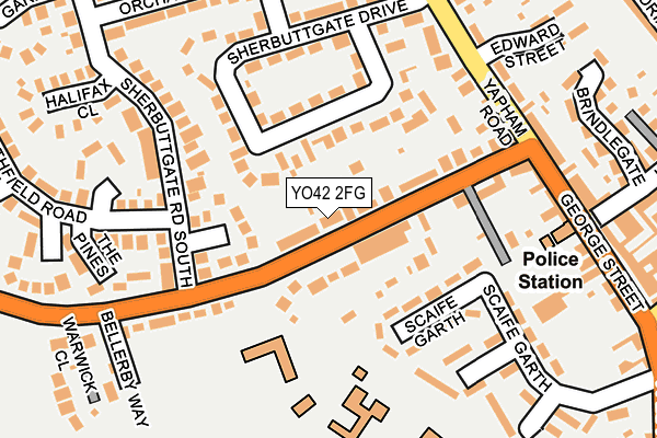 YO42 2FG map - OS OpenMap – Local (Ordnance Survey)