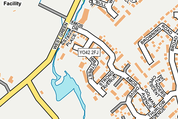YO42 2FJ map - OS OpenMap – Local (Ordnance Survey)