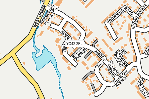 YO42 2FL map - OS OpenMap – Local (Ordnance Survey)
