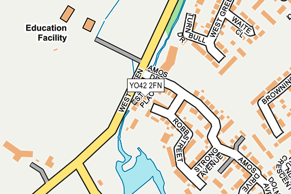 YO42 2FN map - OS OpenMap – Local (Ordnance Survey)