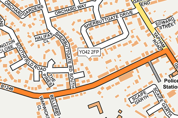 YO42 2FP map - OS OpenMap – Local (Ordnance Survey)