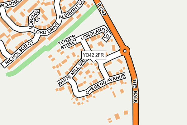 YO42 2FR map - OS OpenMap – Local (Ordnance Survey)