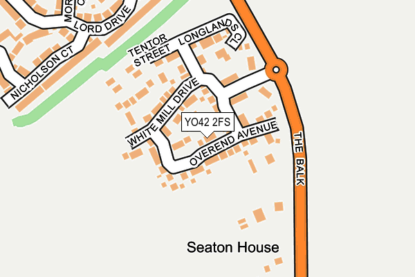 YO42 2FS map - OS OpenMap – Local (Ordnance Survey)