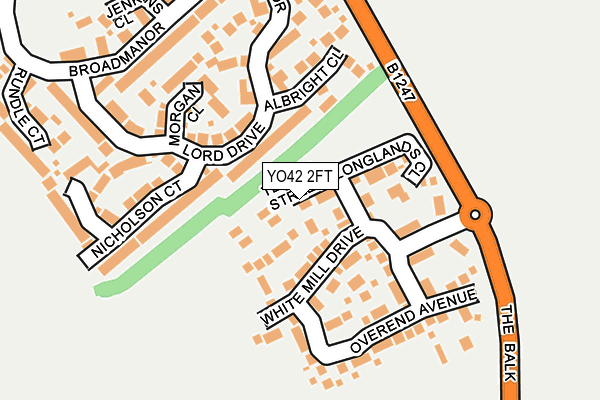 YO42 2FT map - OS OpenMap – Local (Ordnance Survey)