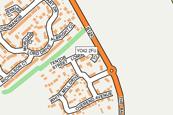 YO42 2FU map - OS OpenMap – Local (Ordnance Survey)