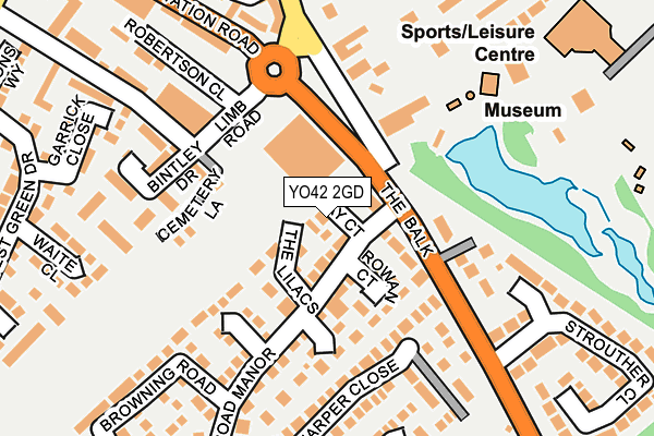 YO42 2GD map - OS OpenMap – Local (Ordnance Survey)