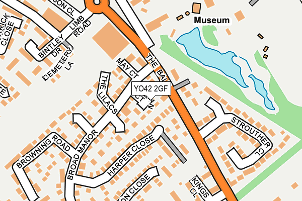 YO42 2GF map - OS OpenMap – Local (Ordnance Survey)