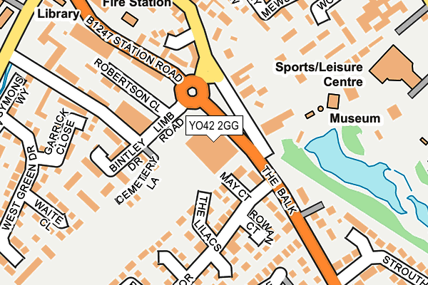 YO42 2GG map - OS OpenMap – Local (Ordnance Survey)