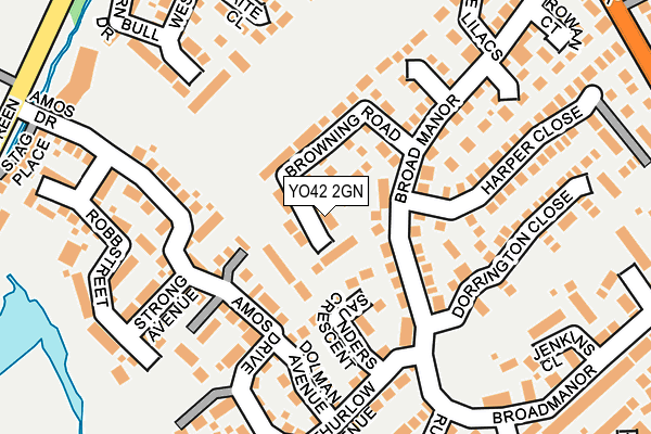 YO42 2GN map - OS OpenMap – Local (Ordnance Survey)
