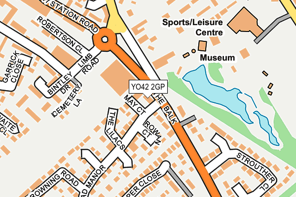 YO42 2GP map - OS OpenMap – Local (Ordnance Survey)