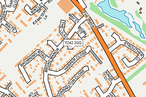 YO42 2GQ map - OS OpenMap – Local (Ordnance Survey)