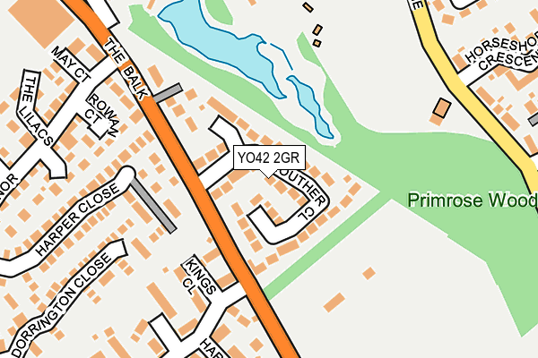 YO42 2GR map - OS OpenMap – Local (Ordnance Survey)