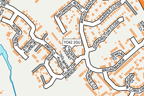 YO42 2GU map - OS OpenMap – Local (Ordnance Survey)