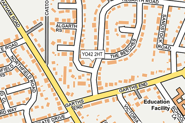 YO42 2HT map - OS OpenMap – Local (Ordnance Survey)