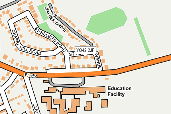 YO42 2JF map - OS OpenMap – Local (Ordnance Survey)