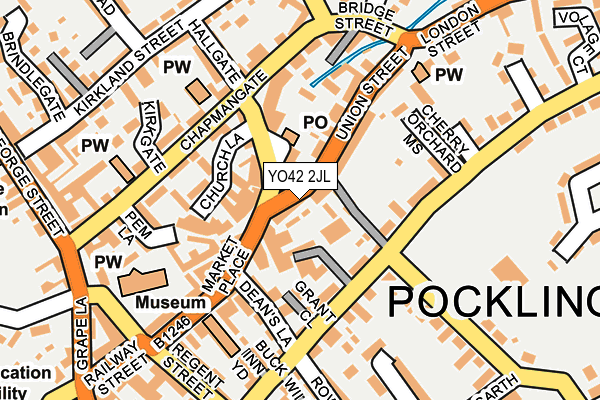 YO42 2JL map - OS OpenMap – Local (Ordnance Survey)