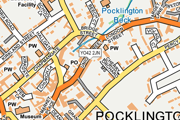 YO42 2JN map - OS OpenMap – Local (Ordnance Survey)