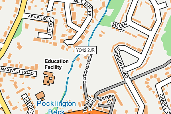 YO42 2JR map - OS OpenMap – Local (Ordnance Survey)