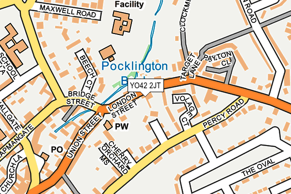 YO42 2JT map - OS OpenMap – Local (Ordnance Survey)