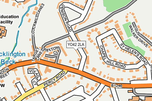 YO42 2LA map - OS OpenMap – Local (Ordnance Survey)