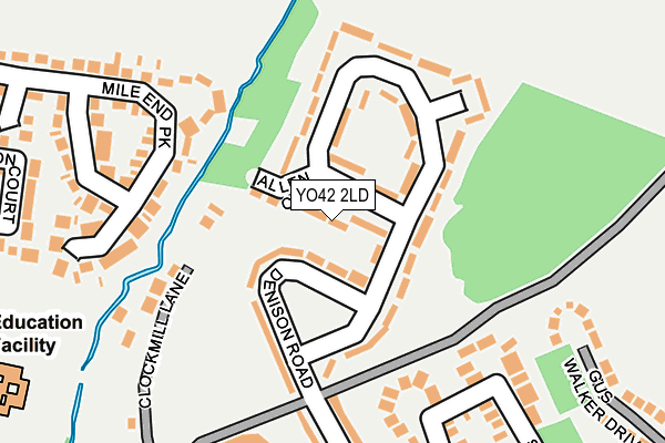 YO42 2LD map - OS OpenMap – Local (Ordnance Survey)