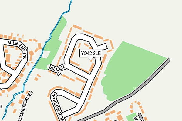 YO42 2LE map - OS OpenMap – Local (Ordnance Survey)