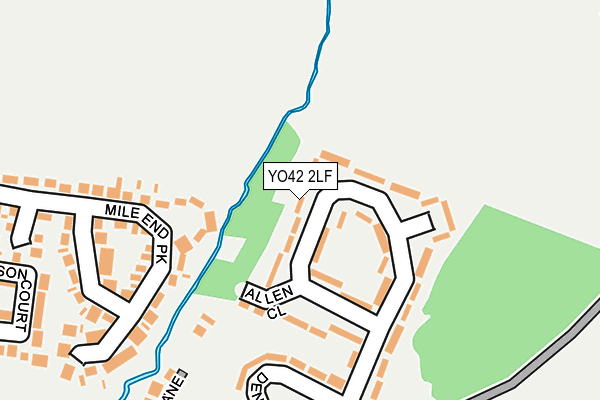 YO42 2LF map - OS OpenMap – Local (Ordnance Survey)
