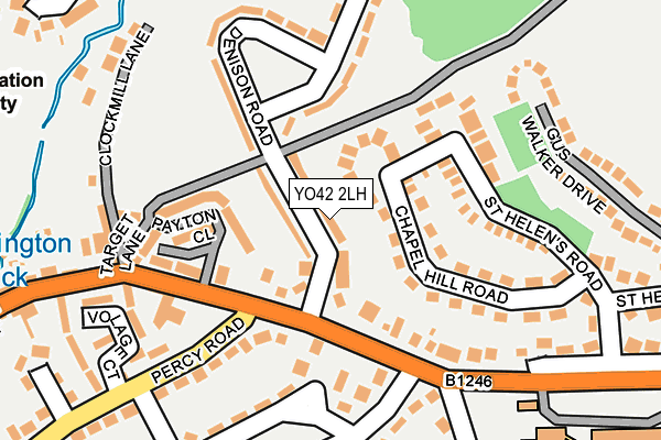 YO42 2LH map - OS OpenMap – Local (Ordnance Survey)