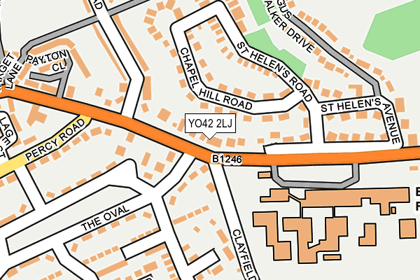 YO42 2LJ map - OS OpenMap – Local (Ordnance Survey)