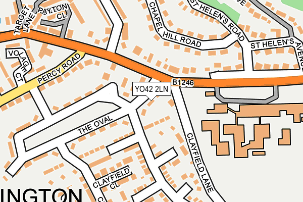 YO42 2LN map - OS OpenMap – Local (Ordnance Survey)