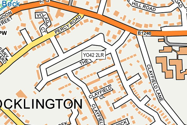 YO42 2LR map - OS OpenMap – Local (Ordnance Survey)