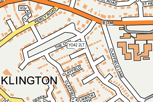 YO42 2LT map - OS OpenMap – Local (Ordnance Survey)