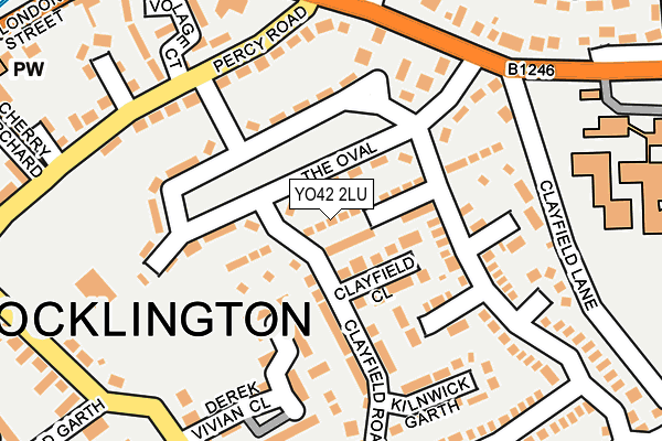 YO42 2LU map - OS OpenMap – Local (Ordnance Survey)