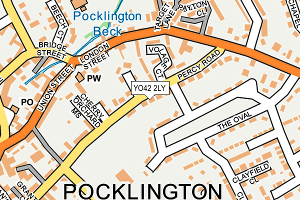 YO42 2LY map - OS OpenMap – Local (Ordnance Survey)