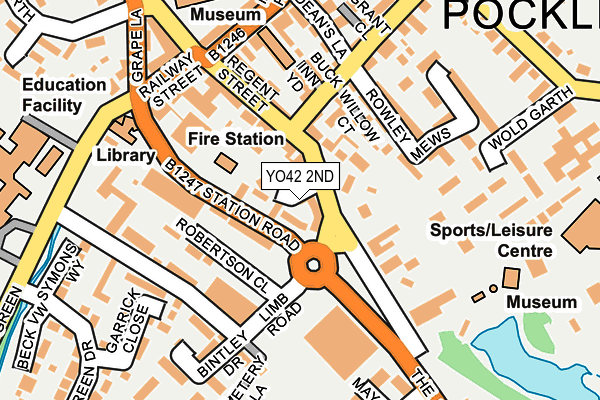 YO42 2ND map - OS OpenMap – Local (Ordnance Survey)