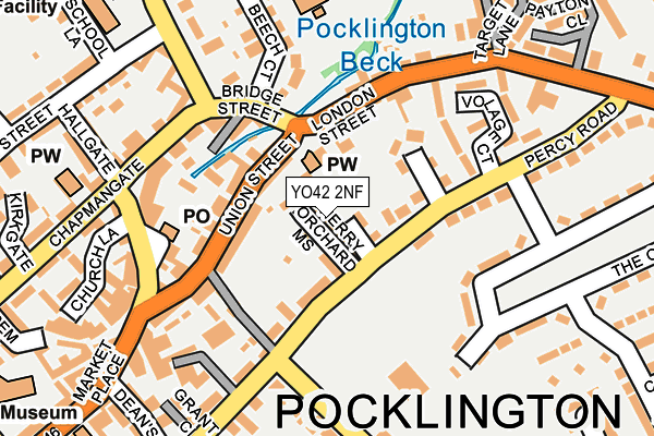 YO42 2NF map - OS OpenMap – Local (Ordnance Survey)