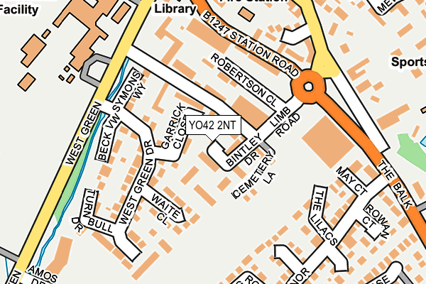 YO42 2NT map - OS OpenMap – Local (Ordnance Survey)