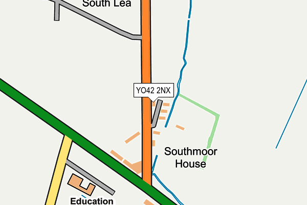 YO42 2NX map - OS OpenMap – Local (Ordnance Survey)