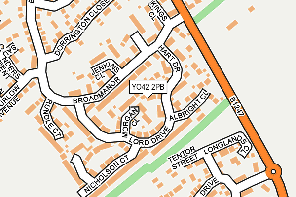 YO42 2PB map - OS OpenMap – Local (Ordnance Survey)