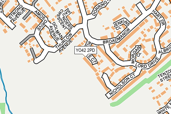 YO42 2PD map - OS OpenMap – Local (Ordnance Survey)