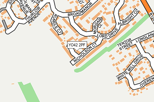 YO42 2PF map - OS OpenMap – Local (Ordnance Survey)