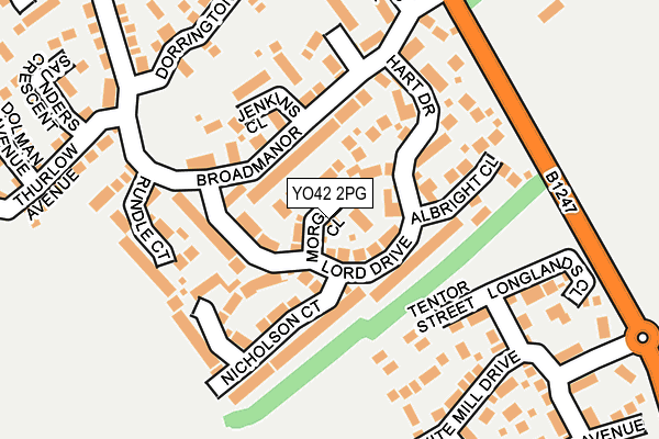 YO42 2PG map - OS OpenMap – Local (Ordnance Survey)