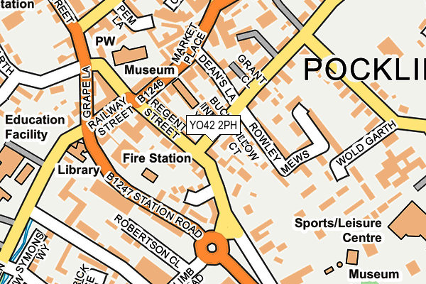 YO42 2PH map - OS OpenMap – Local (Ordnance Survey)