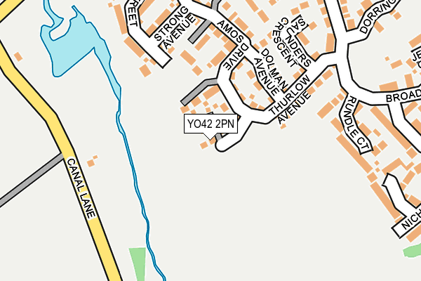 YO42 2PN map - OS OpenMap – Local (Ordnance Survey)