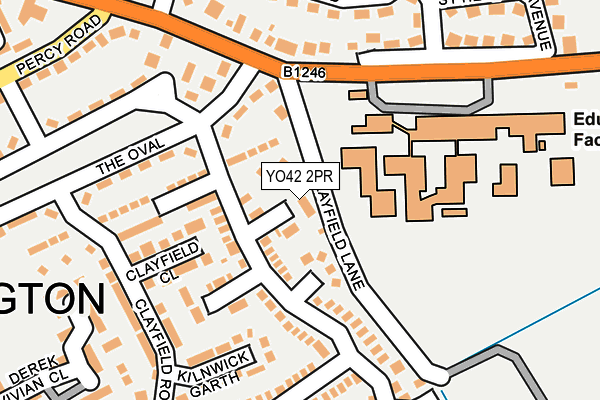 YO42 2PR map - OS OpenMap – Local (Ordnance Survey)